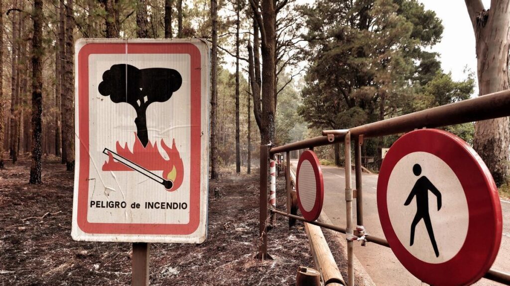Peligro de incendios en Tenerife