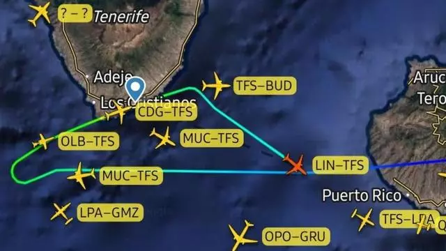 Vuelo desviado en Tenerife