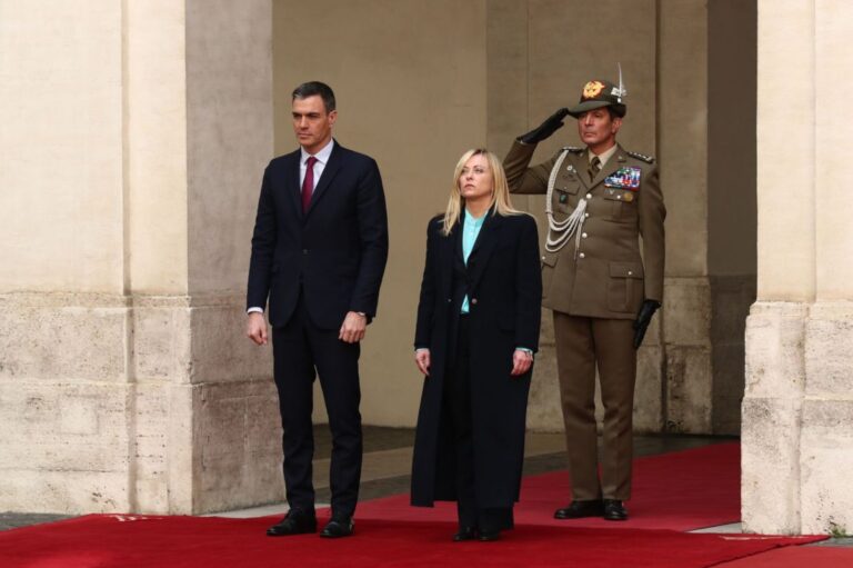 Pedro Sánchez y Giorgia Meloni