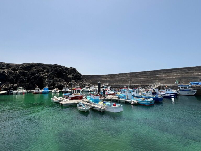 Puerto de pescadores en Canarias