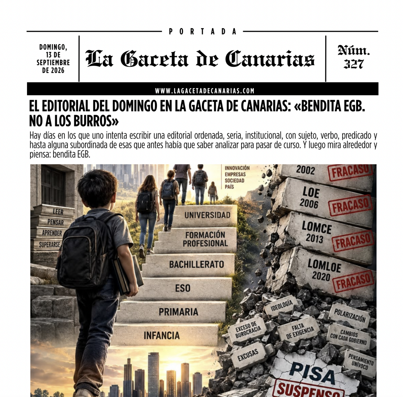 PORTADA LA GACETA DE CANARIAS