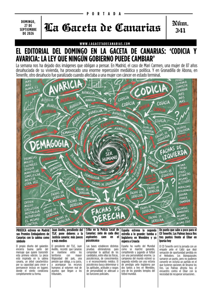 PORTADA LA GACETA DE CANARIAS