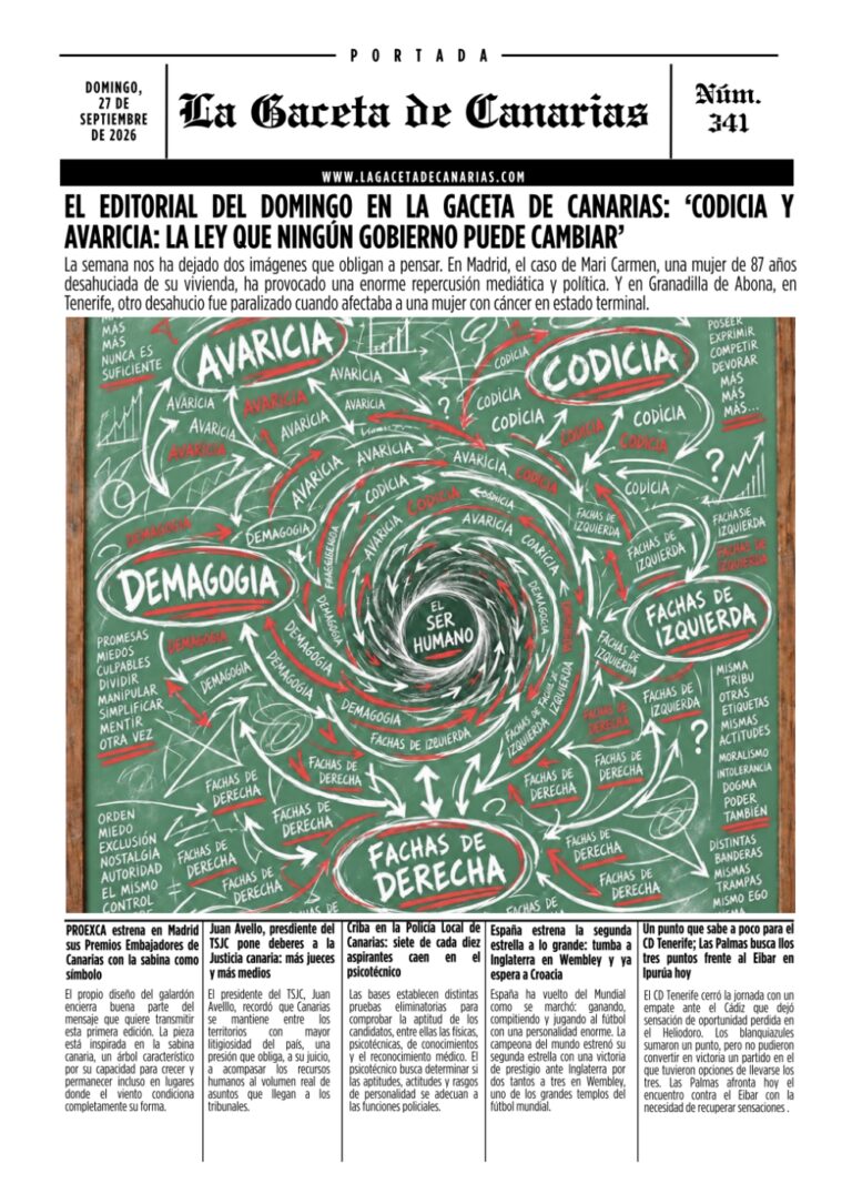 PORTADA LA GACETA DE CANARIAS