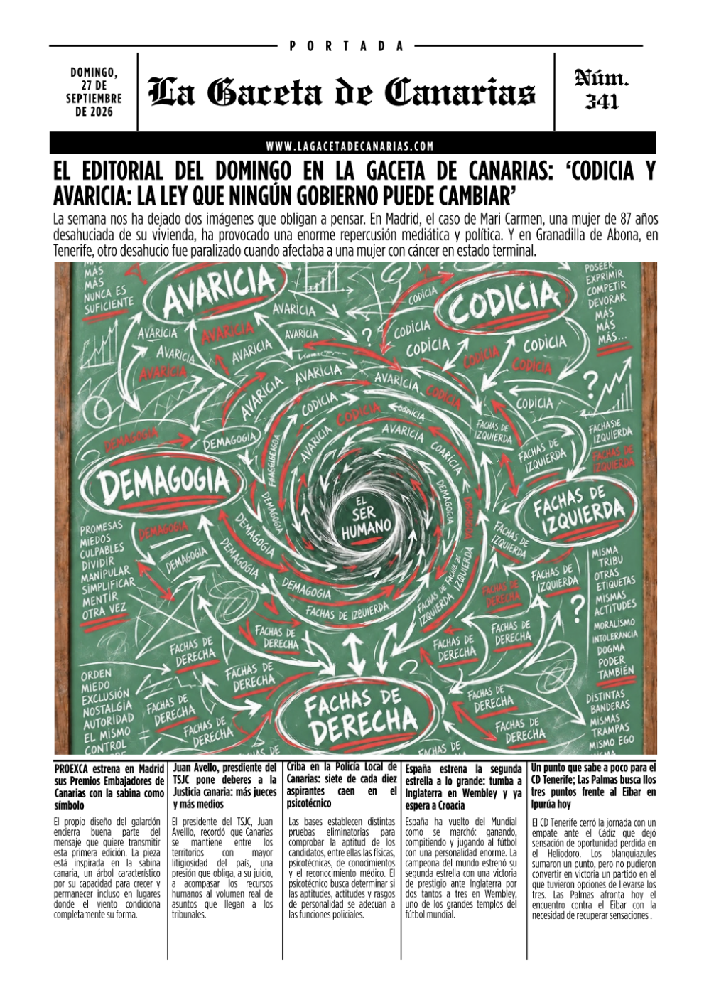 PORTADA LA GACETA DE CANARIAS