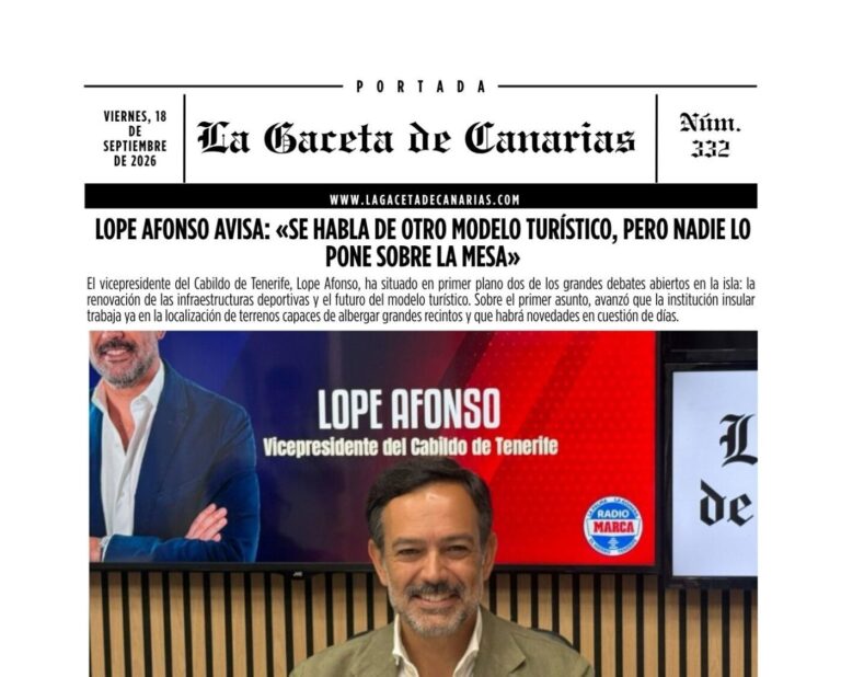 La portada de La Gaceta de Canarias 18-09-2026