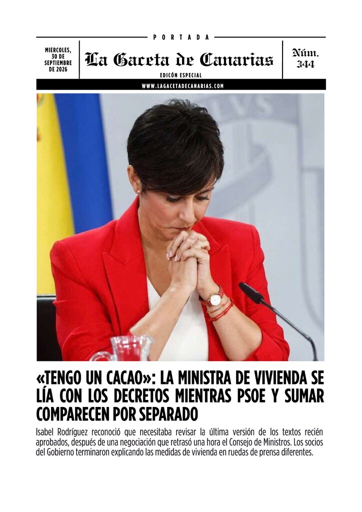 Portada Especial LA Gaceta de Canarias 30-09-26