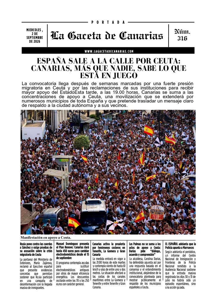 Portada La Gaceta 02-09-2026