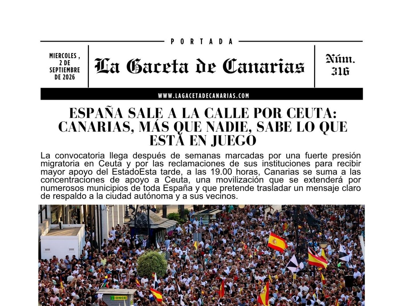 Portada La Gaceta 02-09-2026
