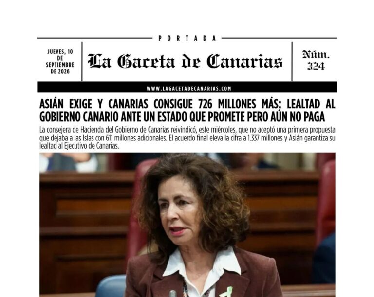 Portada La Gaceta de Canarias 10-09-2026