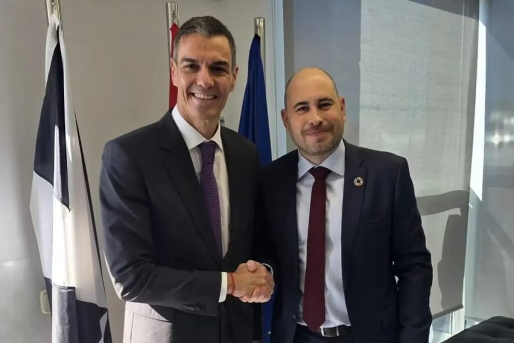 Miguel Angel Perez Triano con Pedro Sanchez