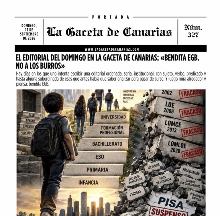 PORTADA LA GACETA DE CANARIAS 13/09/2026