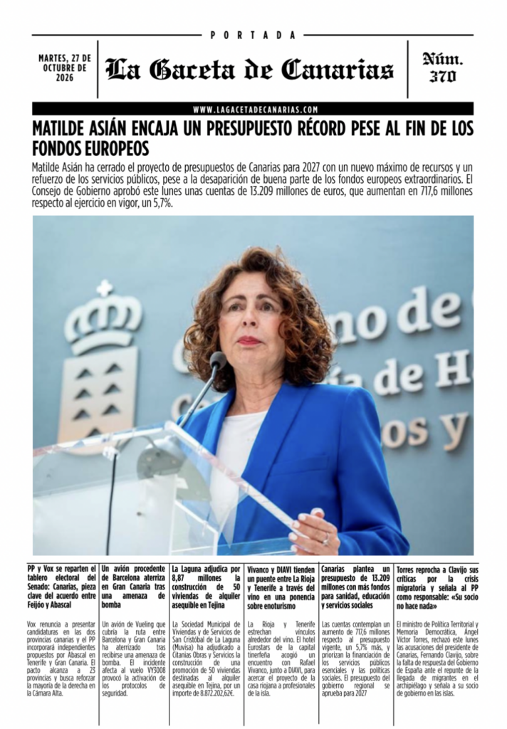 portada la gaceta de canarias