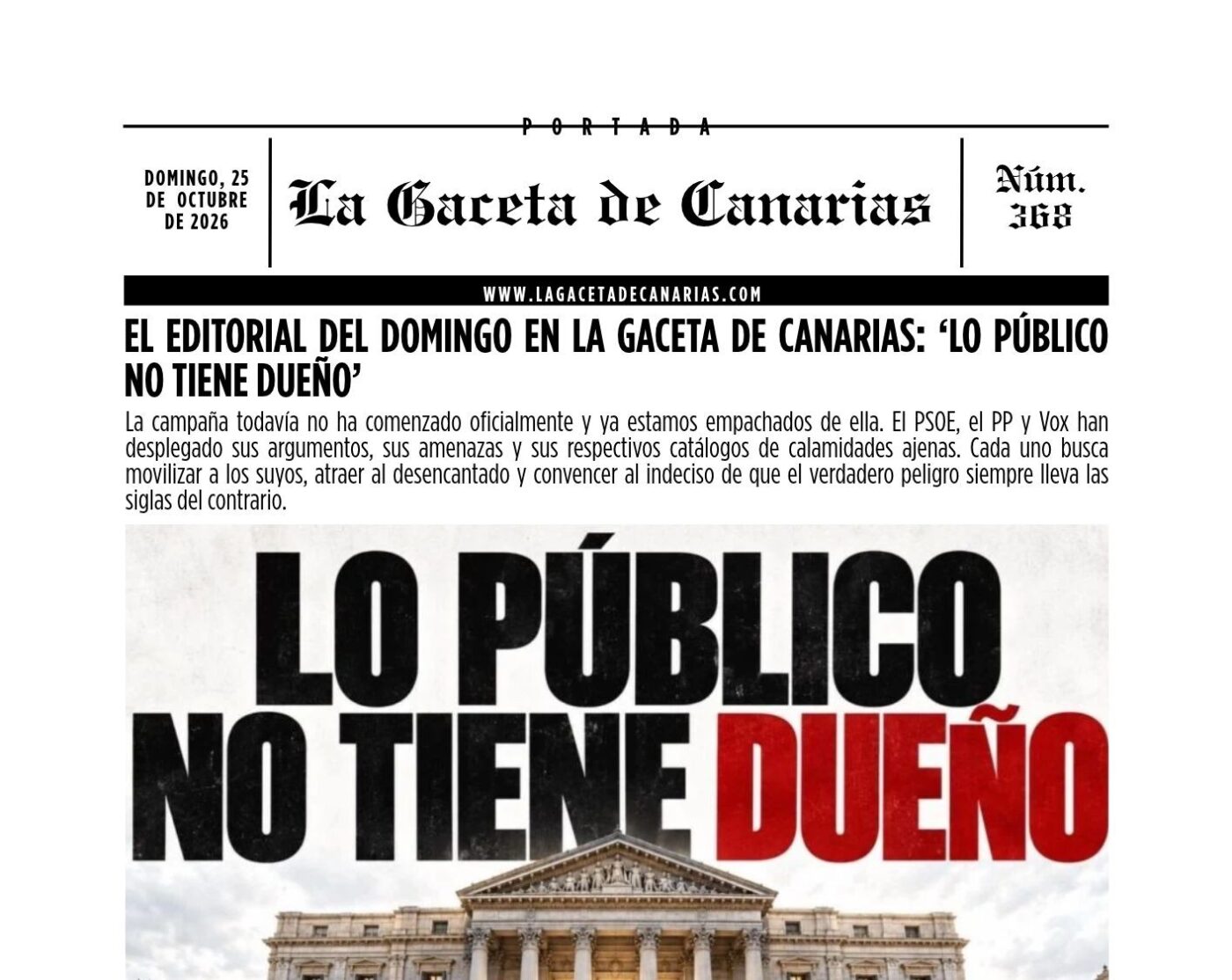 Editorial Lo Publico tiene dueño.