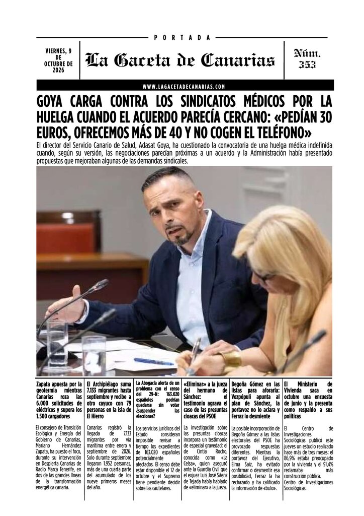 Portada La Gaceta 09-10-26