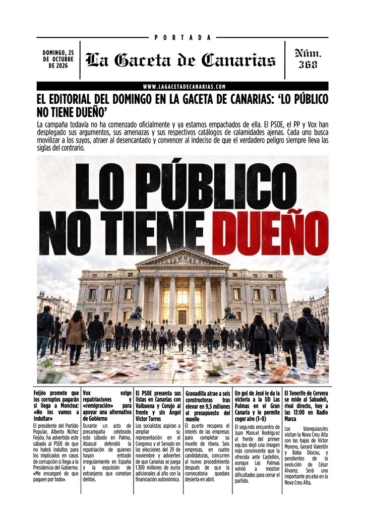 Portada La Gaceta 25-10-2026