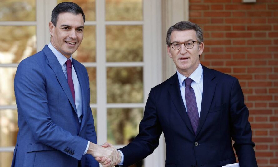 Pedro Sánchez y Feijóo