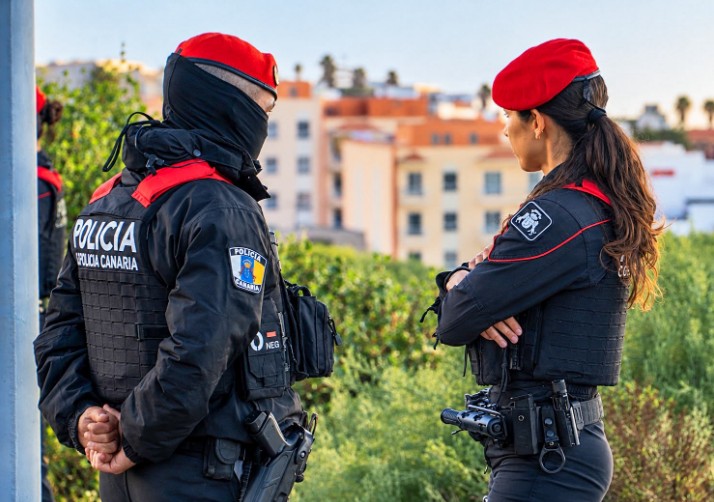 policia canaria archivo imagen