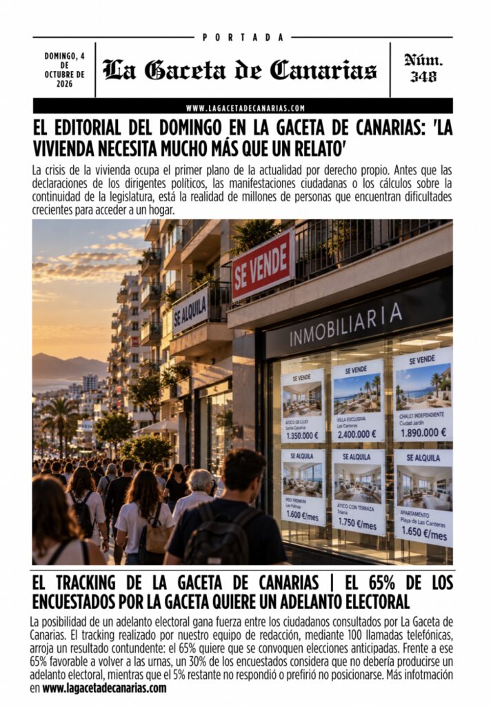PORTADA DOMINGO LA GACETA DE CANARIAS