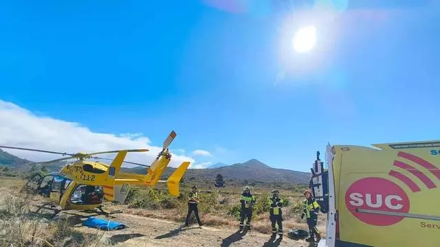 Rescate de motorista en Santiago del Teide